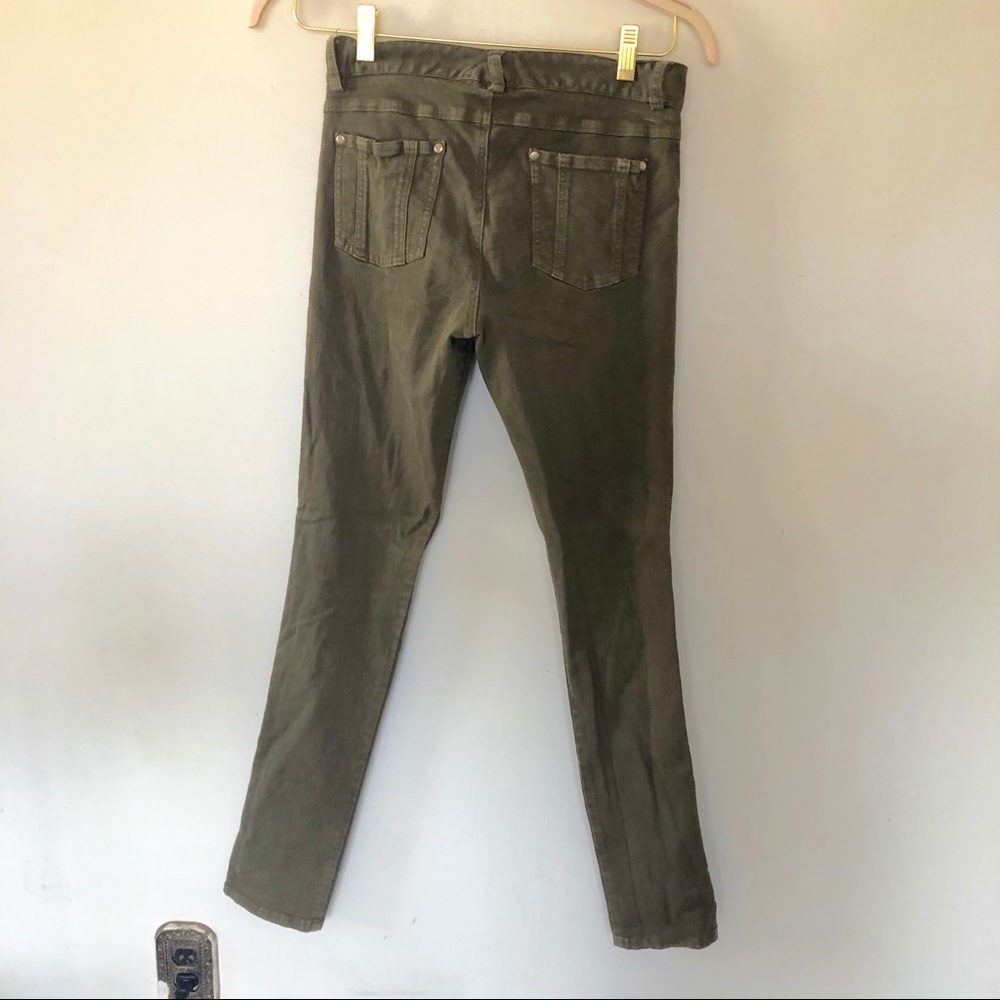 Green Alice + Olivia Stretchy Skinny Jeans Sz 8